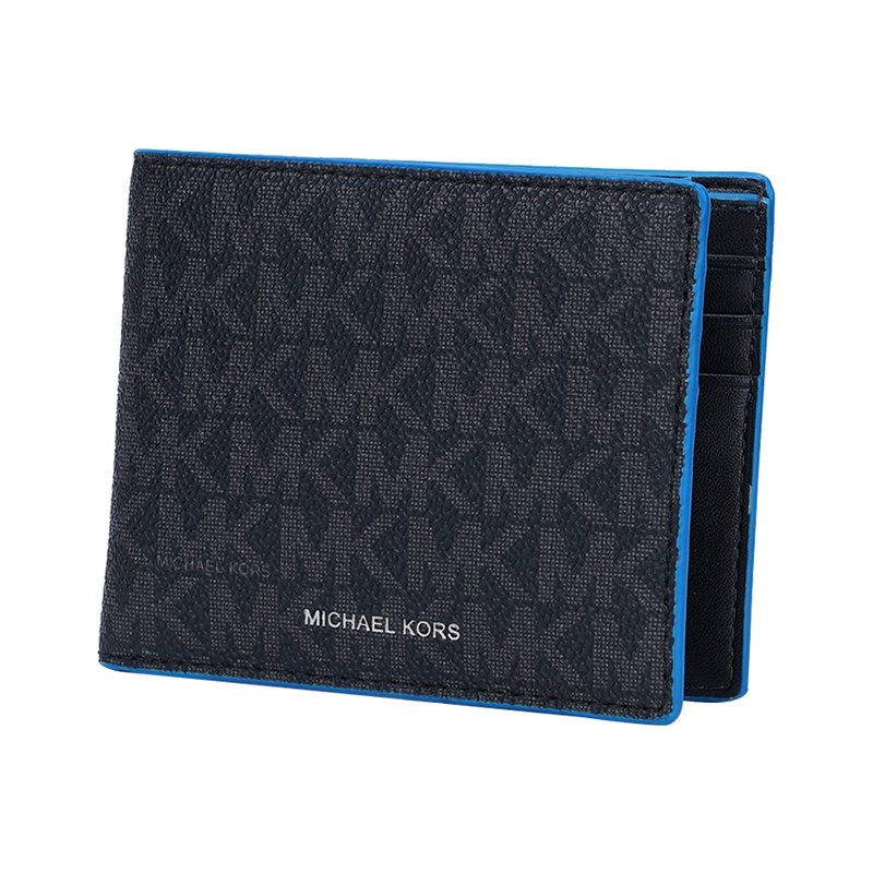MICHAEL KORS迈克高仕COOPER男士PVC印花短款折叠钱包卡包便携时尚