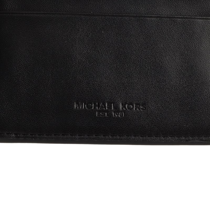 MICHAEL KORS迈克高仕HARRISON男士牛皮革logo印花短款两折钱包卡包便携时尚