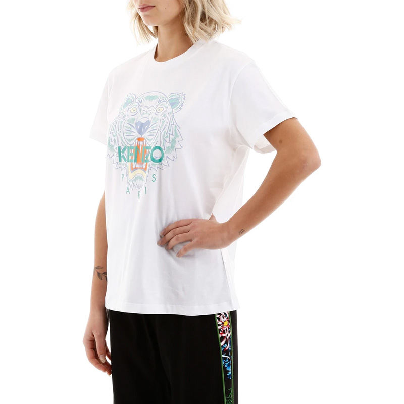 【香港极速发货】Kenzo  女士白色短袖T恤 FA52TS9594YA-01