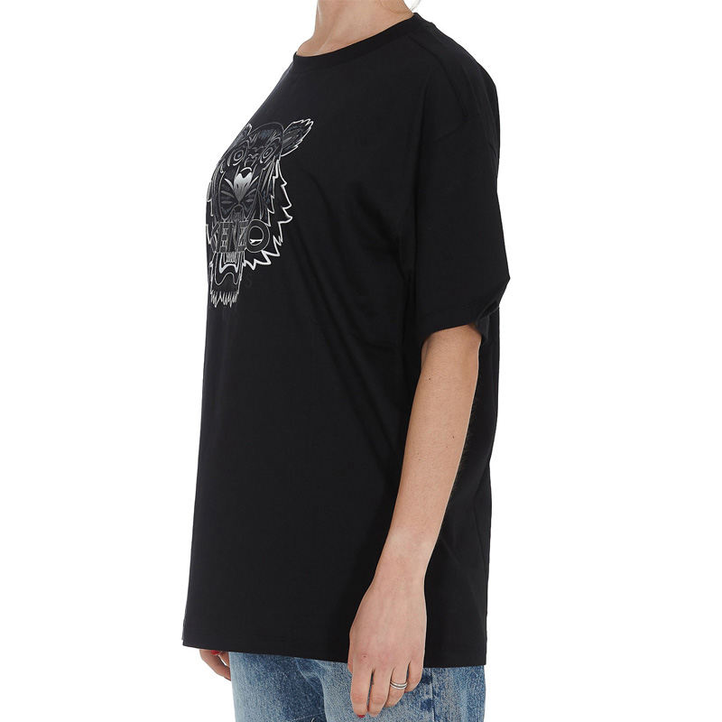 【香港极速发货】KENZO 女士黑色棉质T恤 FB52TS9724YG-99